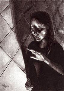 Woman In Glowing Shadow