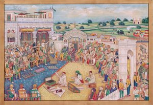 Ranjeet Singh Court Scene by Mirza Baig