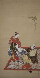 Samurai and Wakashu, early 18th century by Miyagawa Issho