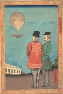 Picture of a Balloon, 1860 by Miyagi Gengyo