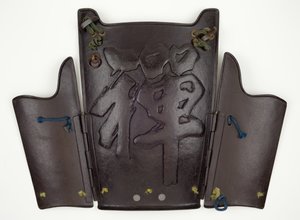 Breastplate and Two Sideplates of a Hinged Five-Section Yukinoshita-do Style Armour, with Embossed Design of the Character for 