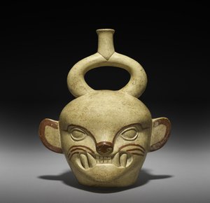 Vessel in the Form of a Feline Head