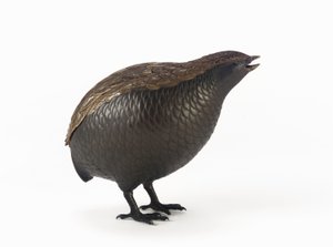 Incense box in the shape of a quail, one of a pair, Tokyo, Edo period by Mochizuki Hanzan