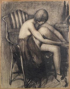Drawing of a Dancer Seated in a Chair by Modern Decorative