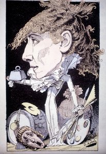 Cartoon of Henriette Rosine Bernard aka Sarah Bernhardt by Moloch