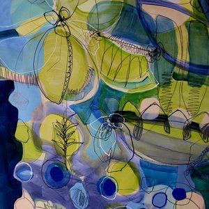 Abstract Garden Flow by Monika Riethmueller
