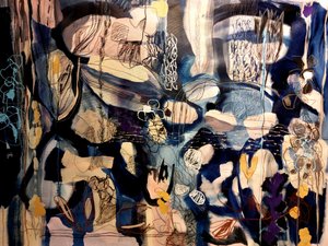 Fluid Blue Abstract by Monika Riethmueller