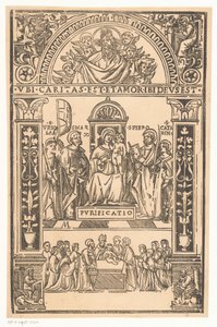 Mary with Child and Saints (Sacra Conversazione) by Monogrammist AM (prentmaker 16e eeuw)