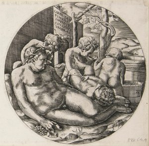Bacchus and Putti