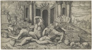 The Grape Harvest by Monogrammist HFE