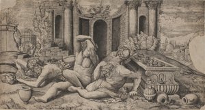 The Wine Harvest by Monogrammist HFE