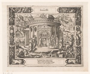 Youth under the Influence of Apollo by Monogrammist HF (graveur)
