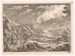 Landscape with Thunderstorm by Monogrammist MEG