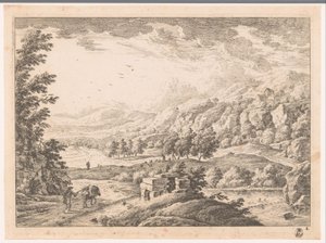 Landscape with River by Monogrammist MEG