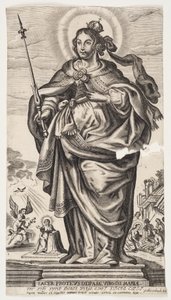 Virgin Mary with Crown and Scepter by Monogrammist s.W.
