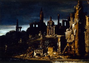 Town in ruins