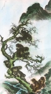 Monkeys on a Limb by Mori Sosen