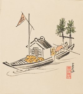 Takarabune poled by rat, late 19th century by Morikawa Sobun