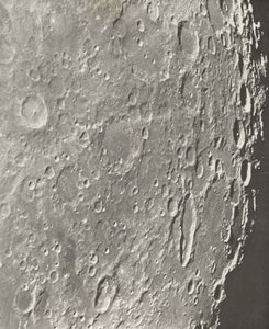 Lunar Photograph Blancanus - Tycho - Schiller, 1899 by Moritz & Puiseux Pierre Henri (1855 1928) Loewy