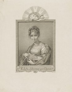 Portrait of the actress Friederike Schirmer, née Christ by Moritz Retzsch