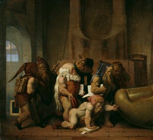 Gnomes at the Toe of Bavaria by Moritz Ludwig von Schwind
