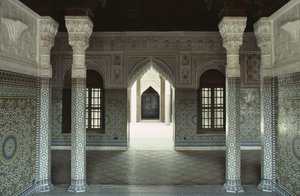 Interior view of the Kasbah of Thamiel Glaoui