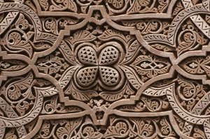 Kasbah of Thamiel Glaoui, stucco (detail) by Moroccan School