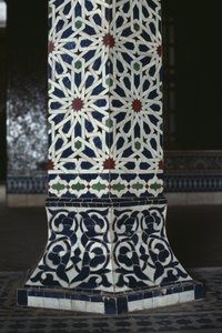 Kasbah of Thamiel Glaoui, zellij tilework (detail) by Moroccan School
