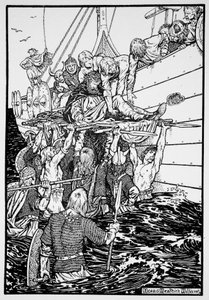 The dying King Haakon carried to his ship, 961 1913