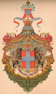 Coat of Arms of the Kingdom of Italy, c1933 by Morris and Co Ltd Whitehead
