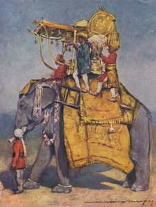 A State Elephant in All Its Trappings by Mortimer L Menpes