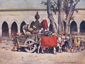 Scene outside the Railway Station during the Delhi Durbar, 1903