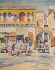 A Bazaar, Delhi, 1905