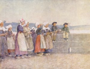 Watching for the Fishing-fleet, Concarneau by Mortimer Ludington Menpes