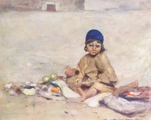 World’s Children: Cashmere, Sitting Still by Mortimer Ludington Menpes