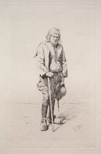 Man with Walking Stick by Mortimer Menpes