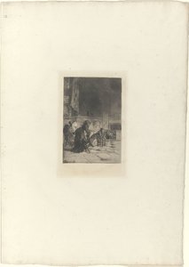 Praying People in Church by Mosè di Giosuè Bianchi