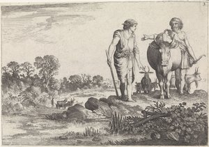 Argus Asks Mercury to Stay with Him (Mercury and Argus) by Moyses van Wtenbrouck