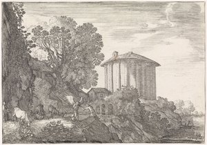 Landscape with the Temple of Vesta (Arcadian Landscapes) by Moyses van Wtenbrouck