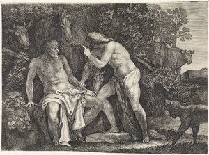 Mercury Accuses Battus by Moyses van Wtenbrouck