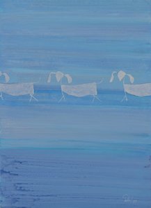 Abstract Blue Dogs
