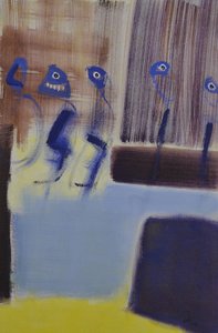 Abstract Blue Figures