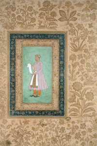 Portrait of Murtaza Khan holding a scroll, c.1610