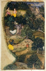 Rama Chasing the Golden Deer, from the Ramayana, 1600