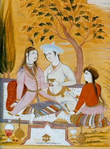 Amorous Couple and a Servant by Mu
