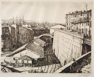 Train Shed, Marseilles by Muirhead Bone