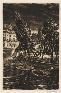 Windy Night, Stockholm by Muirhead Bone