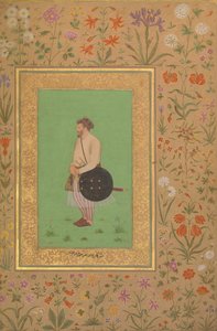 Portrait of Khan Dauran Bahadur Nusrat Jang, Folio from the Shah Jahan Album