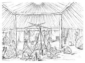 Interior of a Teepee, 1841 by Myers and Co
