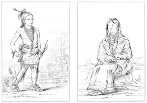 Native Americans, North Western Frontier, 1841 by Myers and Co